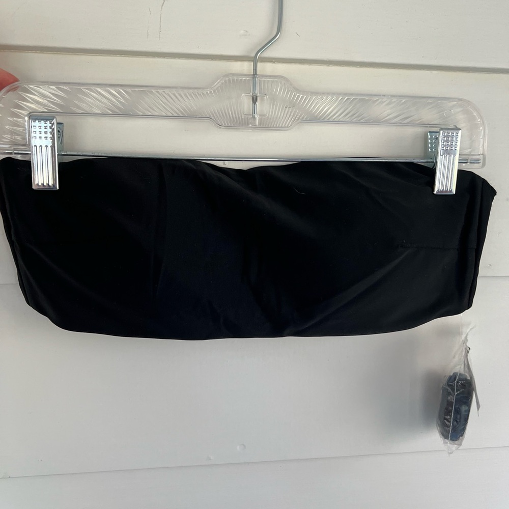 Aerie Black Bandeau Bikini Top with Removable Straps